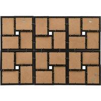 Berkfield Home Modern Collage Photo Frame for 24x(13x18 cm) Picture Black MDF | Size: 13x18 cm