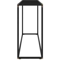 Berkfield Home Modern Console Table Black 120x35x75 cm Tempered Glass | Size: 120 x 35 x 75 cm