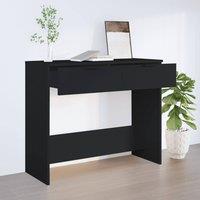 Berkfield Home Decorative Console Table Black 90x36x75 cm Engineered Wood | Size: 90 x 36 x 75 cm