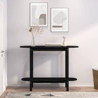 Berkfield Home Beautiful Console Table Black 110x40x80 cm Solid Wood Pine | Size: 110 x 40 x 80 cm