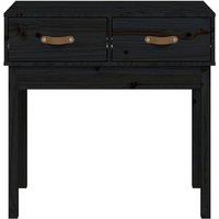 Berkfield Home Beautiful Console Table Black 76.5x40x75 cm Solid Wood Pine