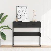 Berkfield Home Classic Console Table Black 90x35x80 cm Engineered Wood | Size: 90 x 35 x 80 cm