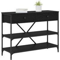 Berkfield Home Stylish Console Table Black Oak 100x34.5x75 cm Engineered Wood