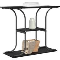 Berkfield Home Modern Console Table Black oak 101 x 35 x 80.5 cm Engineered wood