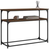 Berkfield Home Decorative Console Table Brown Oak 100x35.5x75 cm Engineered Wood
