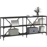 Berkfield Home Decorative Console Table Black 180x30x75 cm Engineered Wood & Iron | Size: 180 x 30 x 75 cm