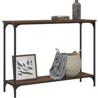 Berkfield Home Decorative Console Table Brown Oak 101x30.5x75 cm Engineered Wood