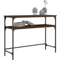 Berkfield Home Decorative Console Table Brown Oak 100x35.5x75 cm Engineered Wood