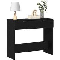 Berkfield Home Modern Console Table Black Oak 90x36x75 cm Engineered Wood | Size: 90 x 36 x 75 cm