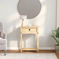 Berkfield Home Beautiful Console Table Corona 55x35x73 cm Solid Wood Pine in Light Tan | Size: 55 x 35 x 73 cm