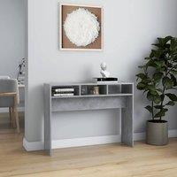 Berkfield Home Decorative Console Table Concrete Grey 105x30x80 cm Engineered Wood | Size: 105 x 30 x 80 cm