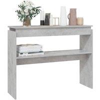 Berkfield Home Decorative Console Table Concrete Grey 102x30x80 cm Engineered Wood | Size: 102 x 30 x 80 cm