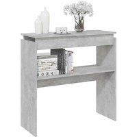 Berkfield Home Decorative Console Table Concrete Grey 80x30x80 cm Engineered Wood | Size: 80 x 30 x 80 cm