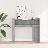 Berkfield Home Classic Console Table Grey Sonoma 100x35x90 cm Engineered Wood | Size: 100 x 35 x 90 cm