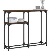 Berkfield Home Decorative Console Table Brown Oak 90x22.5x75 cm Engineered Wood