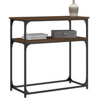 Berkfield Home Decorative Console Table Brown Oak 75x35.5x75 cm Engineered Wood