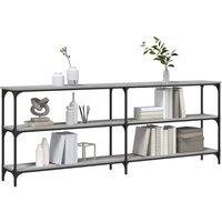 Berkfield Home Decorative Console Table Grey Sonoma 200x29x75 cm Engineered Wood | Size: 200 x 29 x 75 cm