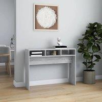 Berkfield Home Decorative Console Table Grey Sonoma 105x30x80 cm Engineered Wood | Size: 105 x 30 x 80 cm