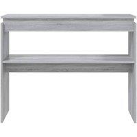 Berkfield Home Decorative Console Table Grey Sonoma 102x30x80 cm Engineered Wood | Size: 102 x 30 x 80 cm
