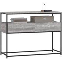 Berkfield Home Decorative Console Table Grey Sonoma 100x40x75 cm Engineered Wood | Size: 100 x 40 x 75 cm