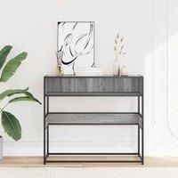 Berkfield Home Decorative Console Table Grey Sonoma 90x35x80 cm Engineered Wood | Size: 90 x 35 x 80 cm