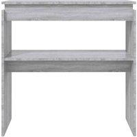 Berkfield Home Decorative Console Table Grey Sonoma 80x30x80 cm Engineered Wood | Size: 80 x 30 x 80 cm