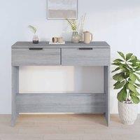 Berkfield Home Decorative Console Table Grey Sonoma 90x36x75 cm Engineered Wood | Size: 90 x 36 x 75 cm