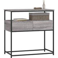 Berkfield Home Decorative Console Table Grey Sonoma 75x40x75 cm Engineered Wood | Size: 75 x 40 x 75 cm
