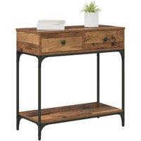 Berkfield Home Table Console Table Old Wood 75x34.5x75 cm Engineered Wood in Brown