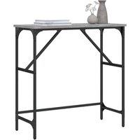 Berkfield Home Decorative Console Table Grey Sonoma 75x32x75 cm Engineered Wood | Size: 75 x 32 x 75 cm