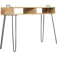 Berkfield Home Decorative Console Table Solid Mango Wood 115x35x76 cm in Brown | Size: 115 x 35 x 76 cm