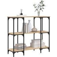 Berkfield Home Decorative Console Table Sonoma Oak 102x35x90 cm Engineered Wood in Brown | Size: 102 x 35 x 90 cm