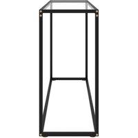 Berkfield Home Modern Console Table Transparent 120x35x75 cm Tempered Glass in Clear | Size: 120 x 35 x 75 cm