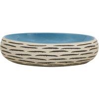Berkfield Home Durable Countertop Basin Multicolour Oval 59x40x15 cm Ceramic | Size: 59 x 40 x 15 cm