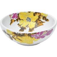 Berkfield Home Durable Countertop Basin Multicolour Round 41x14 cm Ceramic in White | Size: 41x14 cm