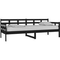 Berkfield Home Beautiful Day Bed Black Solid Wood Pine 80x200 cm