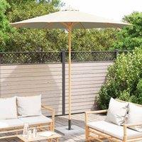 Berkfield Home Elegant Cream White Garden Parasol 270x260 cm Bamboo