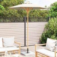 Berkfield Home Elegant Cream White Garden Umbrella 180x230 cm Bamboo