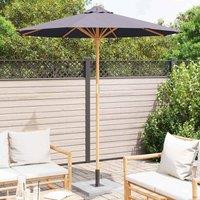 Berkfield Home Modern Dark Grey Garden Parasol 217x230 cm Bamboo