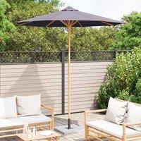 Berkfield Home Modern Dark Grey Garden Parasol 240x260 cm Bamboo