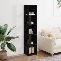 Berkfield Home Stylish Corner Cabinet Black 33x33x164.5 cm Engineered Wood
