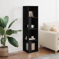 Berkfield Home Stylish Corner Cabinet Black 33x33x132 cm Engineered Wood | Size: 33 x 33 x 132 cm
