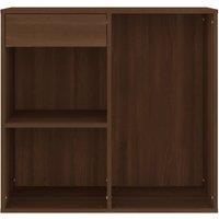 Berkfield Home Elegant Cosmetic Cabinet Brown Oak 80x40x75 cm Engineered Wood | Size: 80 x 40 x 75 cm
