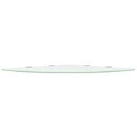 Berkfield Home Durable Corner Shelf with Chrome Supports Glass White 45x45 cm