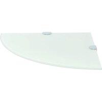 Berkfield Home Durable Corner Shelves 2 pcs with Chrome Supports Glass White 25x25 cm