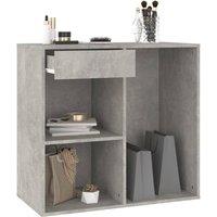 Berkfield Home Elegant Cosmetic Cabinet Concrete Grey 80x40x75 cm Engineered Wood | Size: 80 x 40 x 75 cm