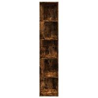 Berkfield Home Classic Corner Cabinet Smoked Oak 33x33x164.5 cm Engineered Wood in Brown