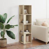Berkfield Home Stylish Corner Cabinet Sonoma Oak 33x33x132 cm Engineered Wood in Light Tan | Size: 33 x 33 x 132 cm