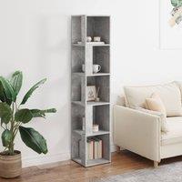 Berkfield Home Stylish Corner Cabinet Concrete Grey 33x33x164.5 cm Engineered Wood