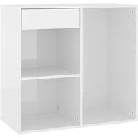 Berkfield Home Elegant Cosmetic Cabinet High Gloss White 80x40x75 cm Engineered Wood | Size: 80 x 40 x 75 cm